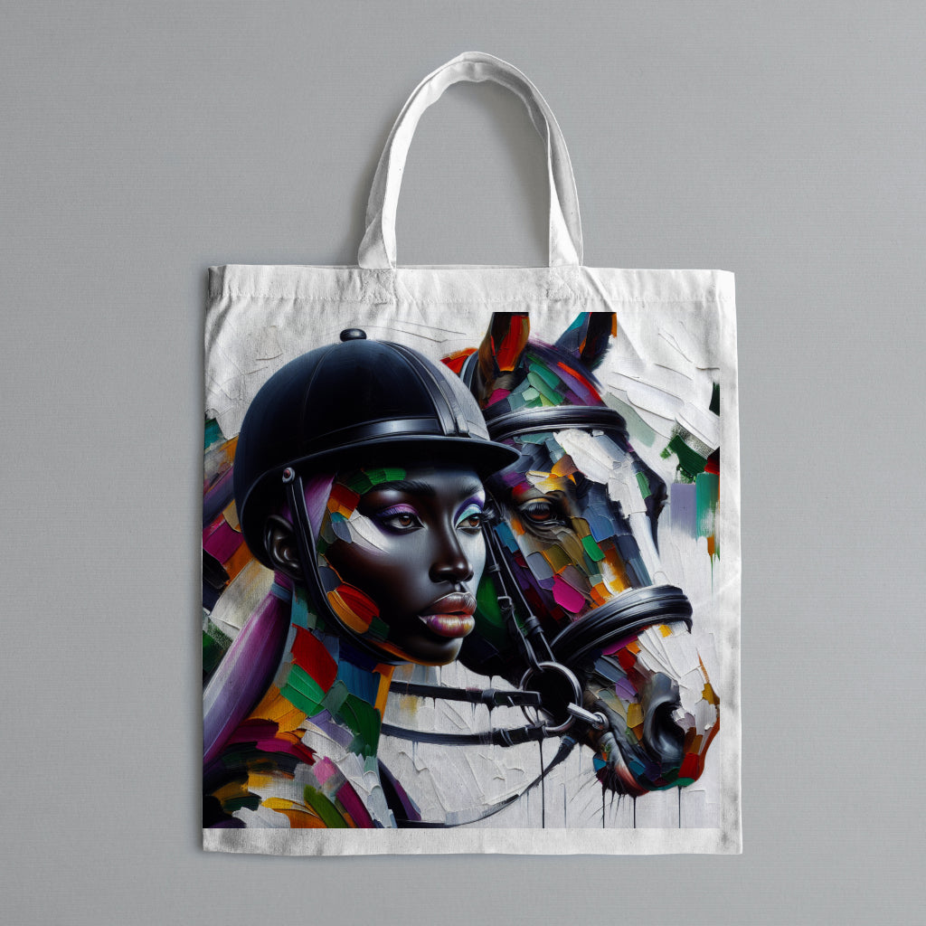 Black woman rider printable image | DIGITAL DOWNLOAD | Equestrian wall art | African American woman equestrian art print