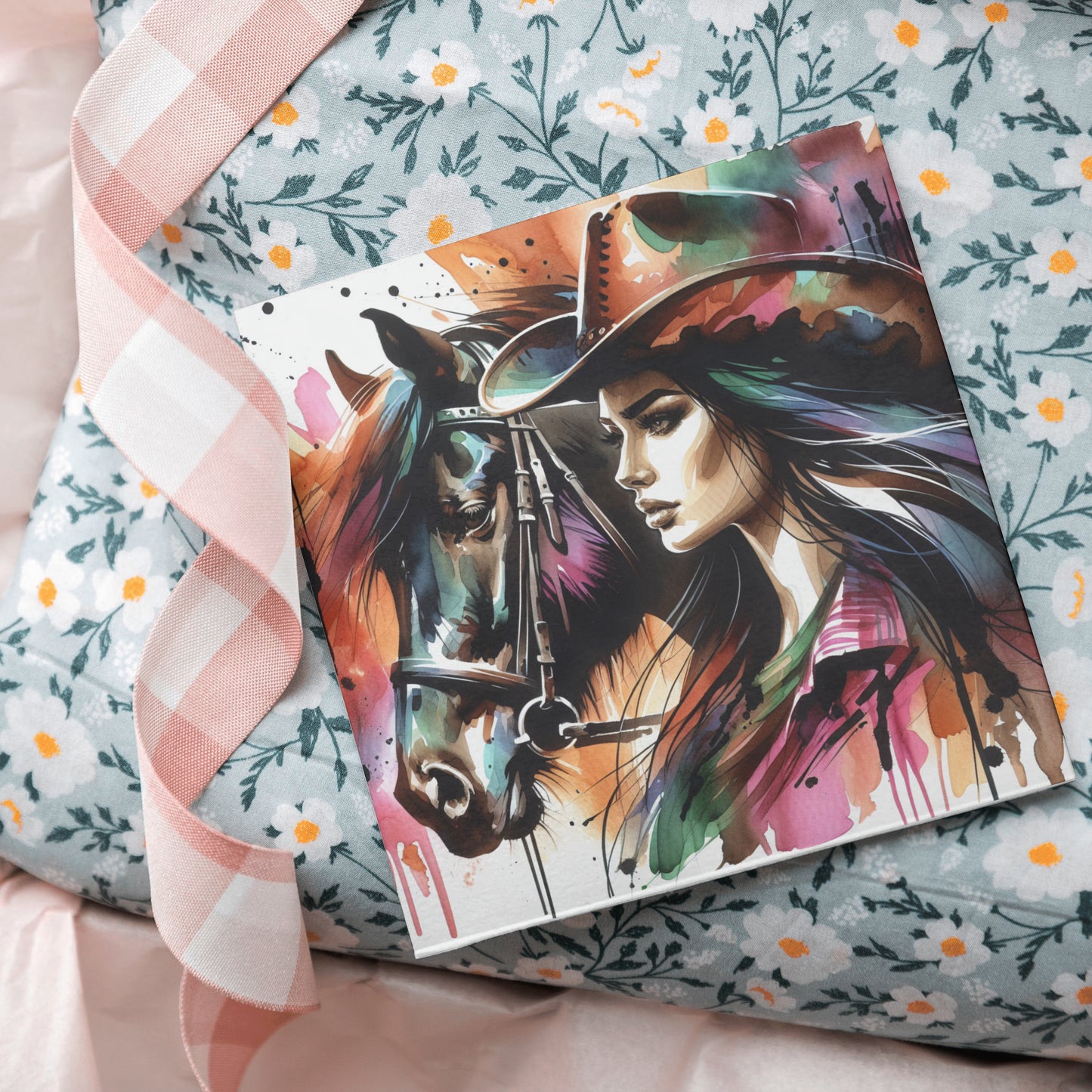 Cowgirl rider printable image | DIGITAL DOWNLOAD | Equestrian wall art | Female equestrian art print