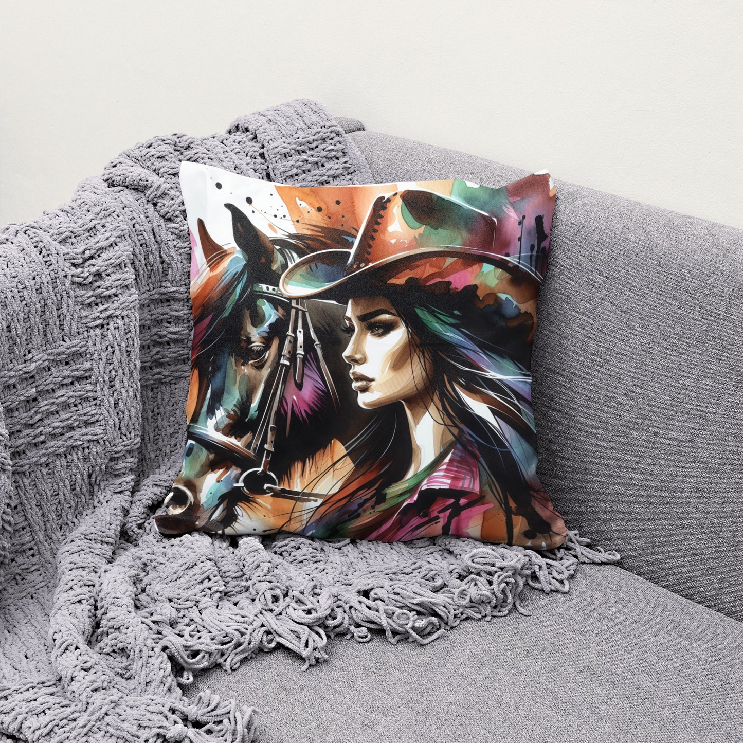 Cowgirl rider printable image | DIGITAL DOWNLOAD | Equestrian wall art | Female equestrian art print